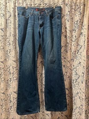 Steve & Barry's Blue Denim Jeans with Red Accent Stitching Size 12